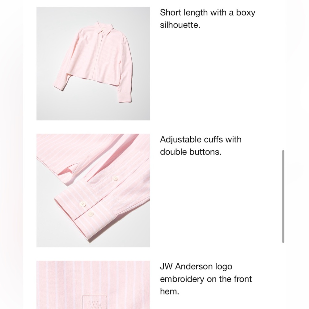 Uniqlo Light Pink Striped Button-Down Shirt - Picture 6 of 7